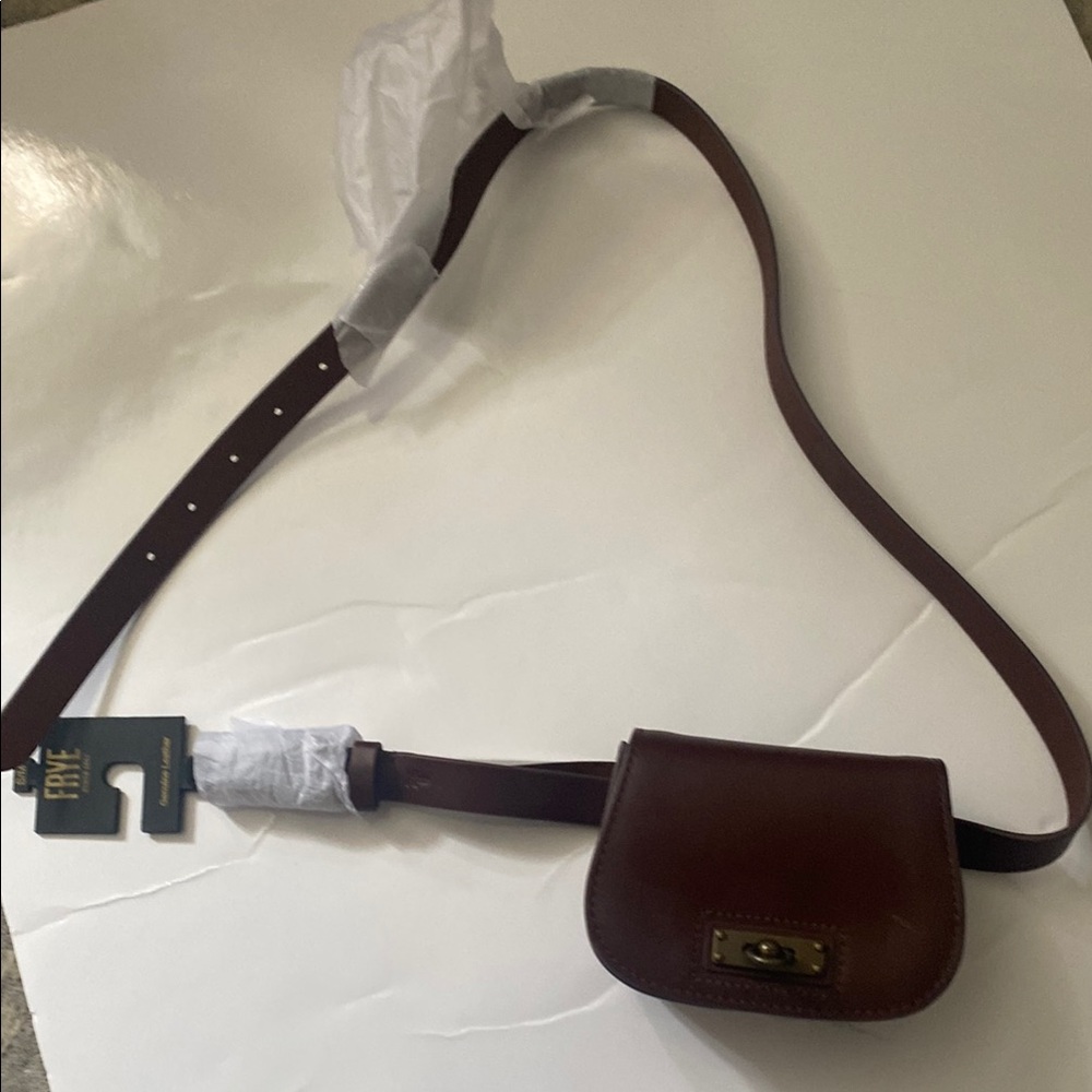 Elegant Brown Leather Belt Bag